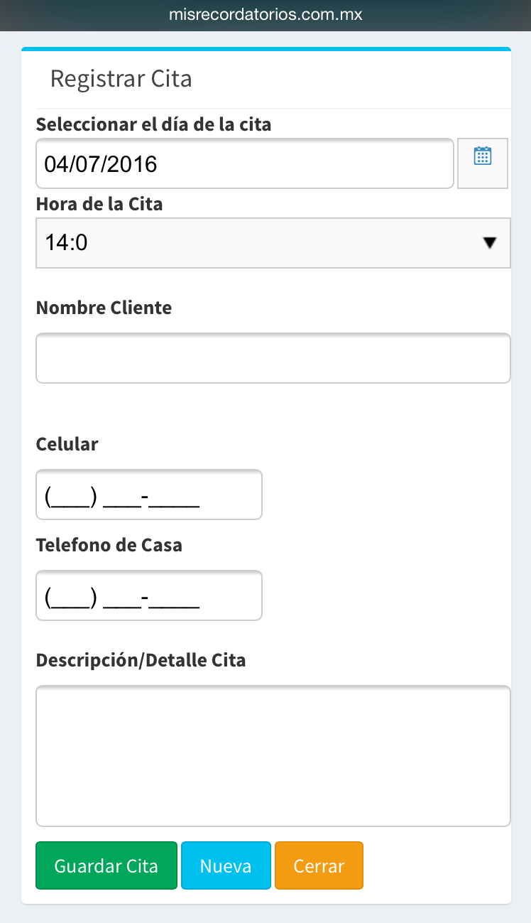 Administrar Citas